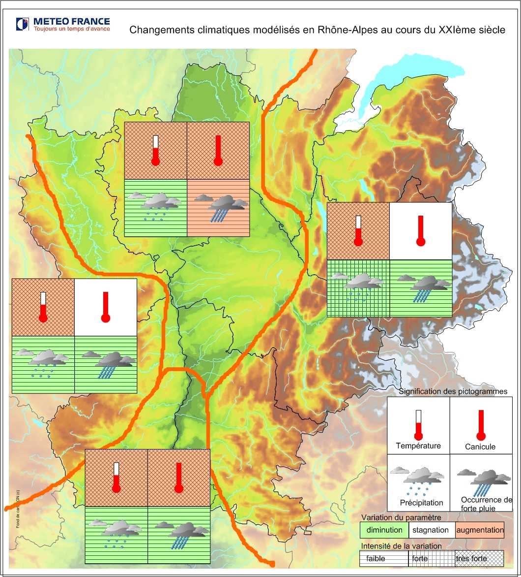 carte du climat alpes