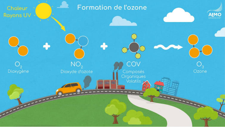 La formation de l'ozone