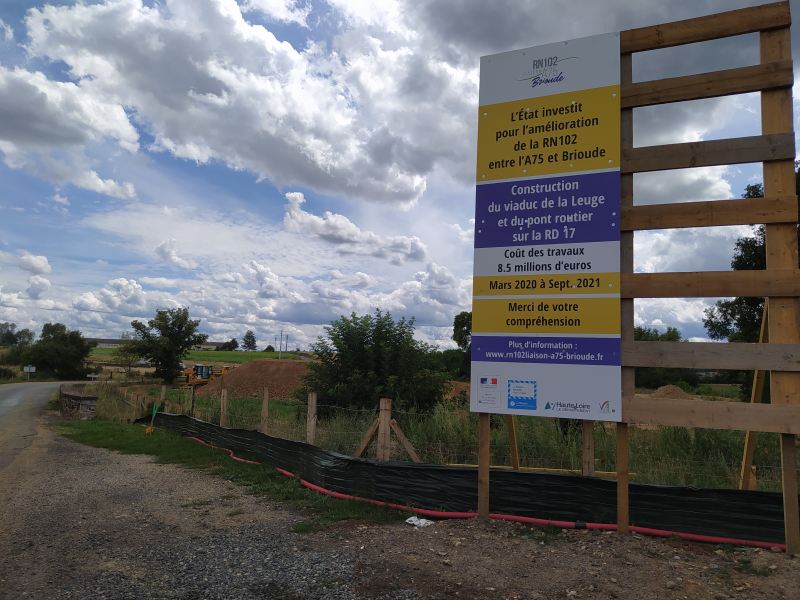 Chantier du viaduc de la Leuge 1/4