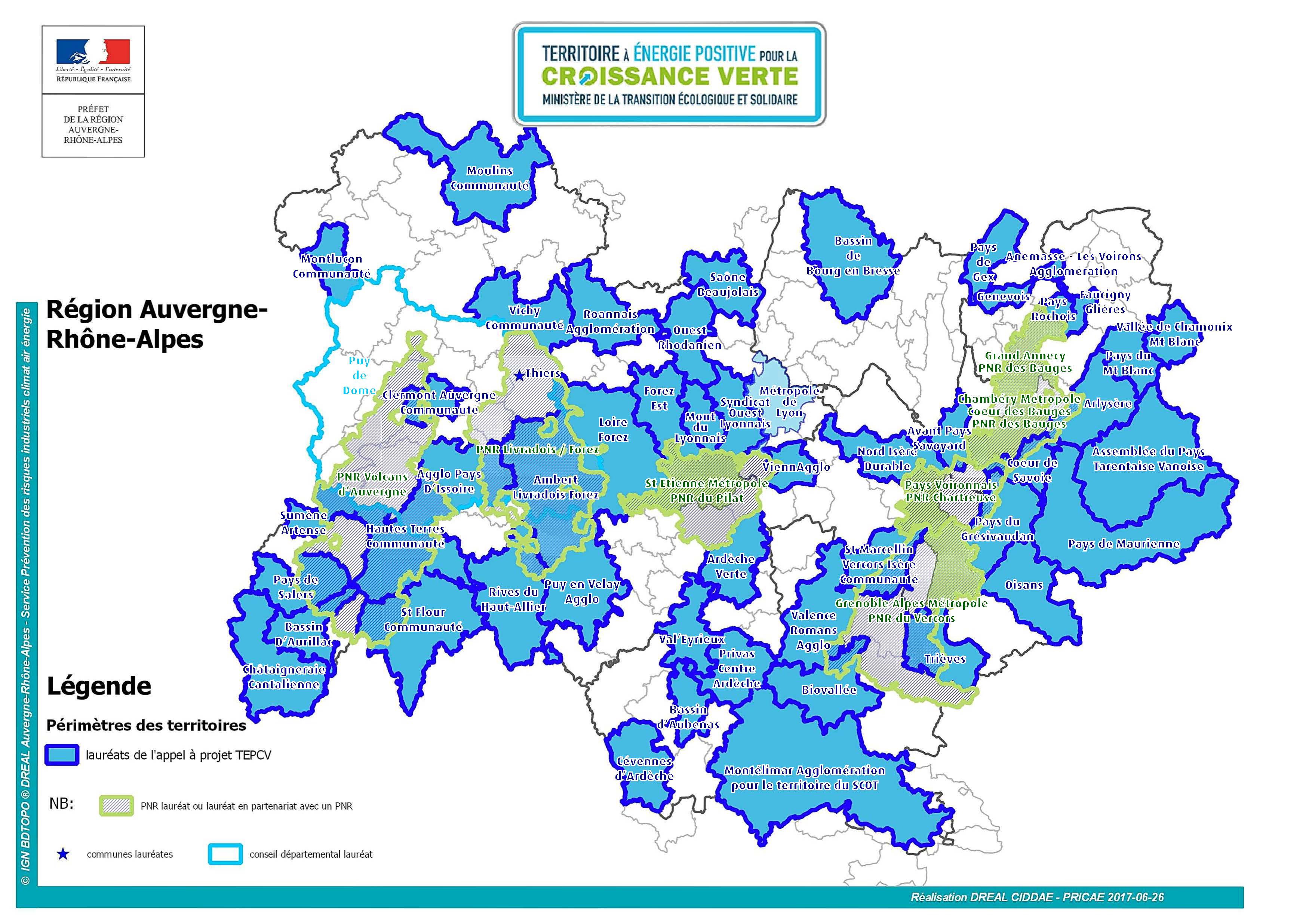 Carte des TEPCV