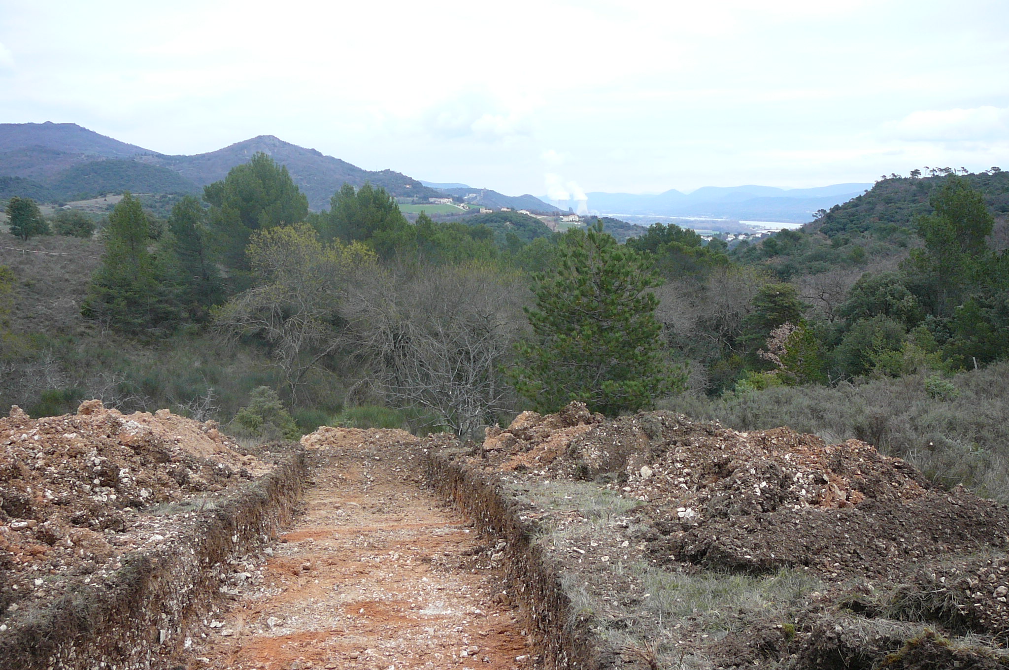 Tranchée ouverte sur le secteur de la Sablière