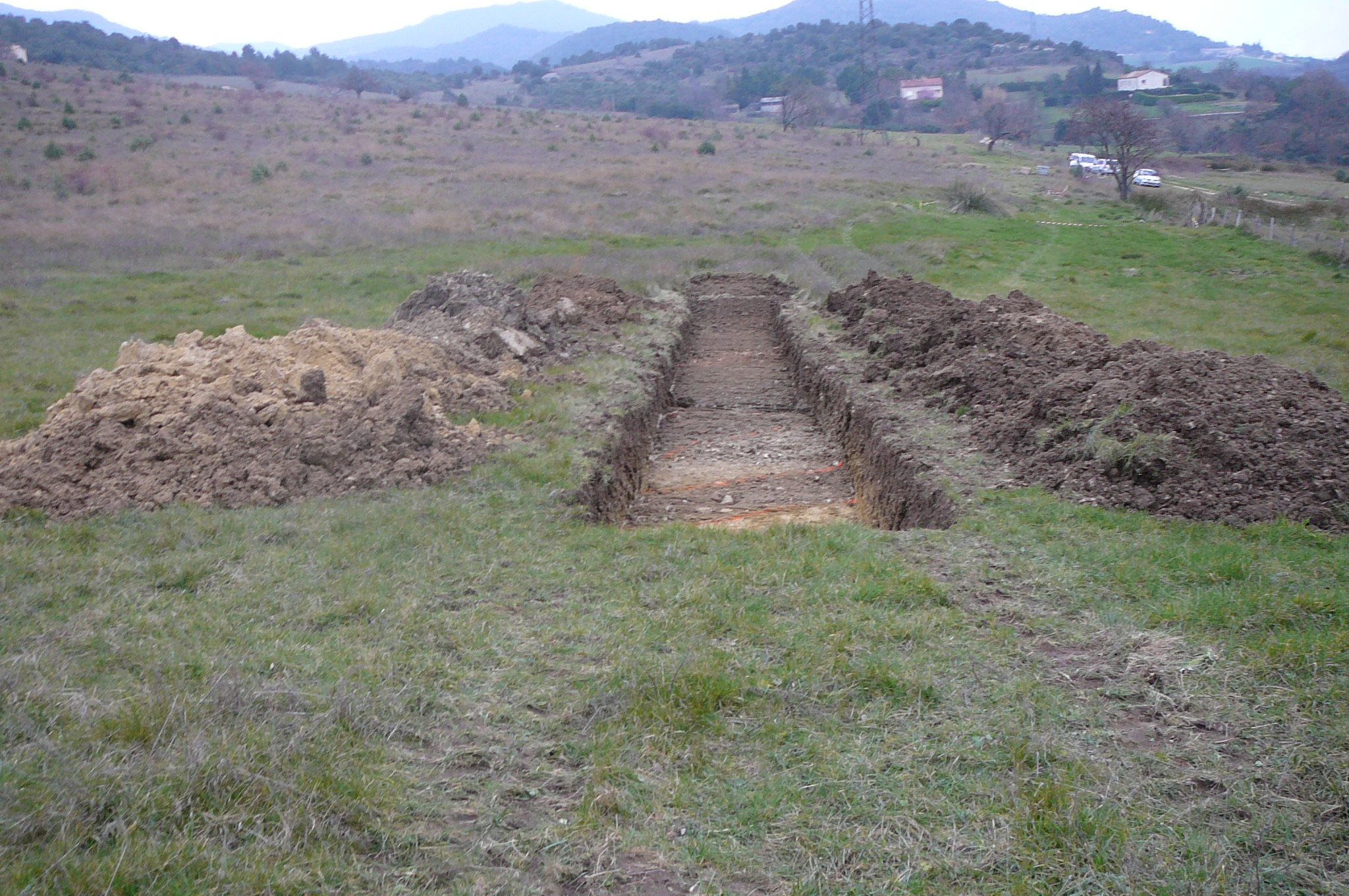 Tranchée ouverte sur le secteur de Mayouet