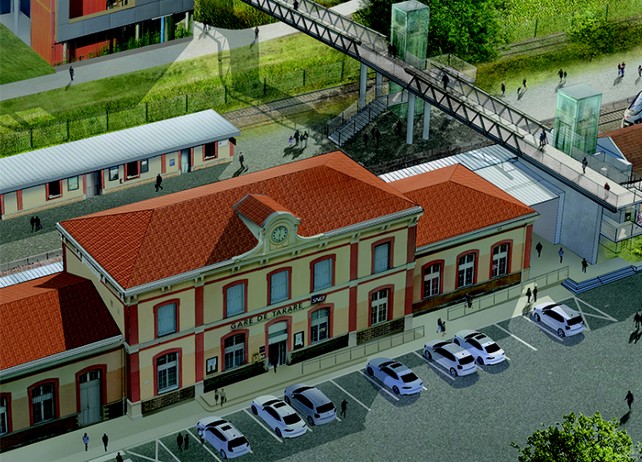 Projet de construction d'une passerelle en gare de Tarare