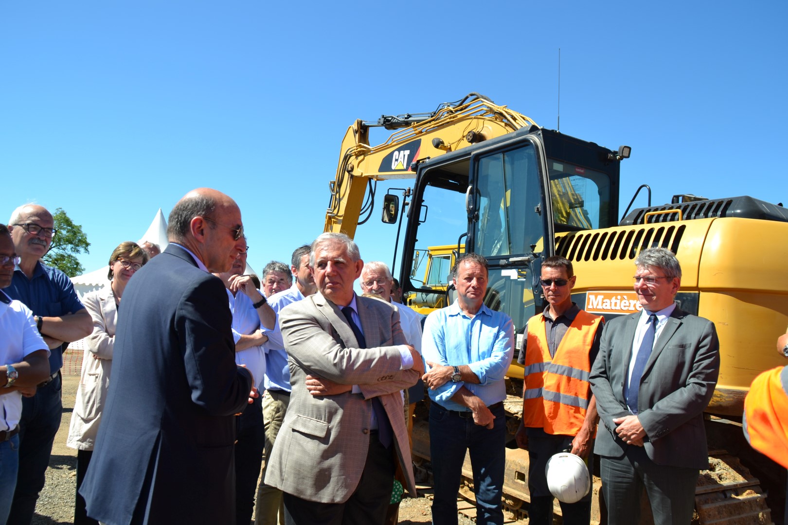 Visite du chantier par Jacques Mézard