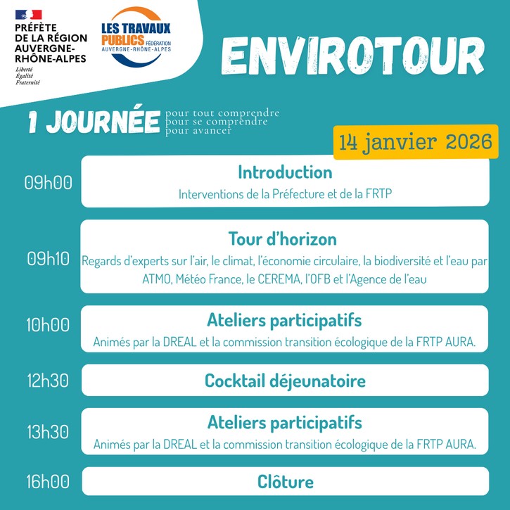 Enviro'tour - 14 janvier 2026 - voir la transcription ci-dessous