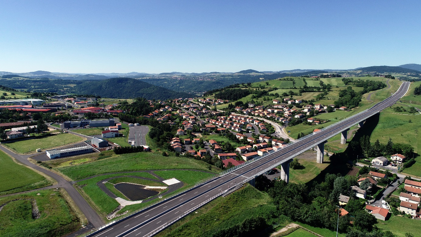 Le contournement du Puy-en-Velay vu du ciel