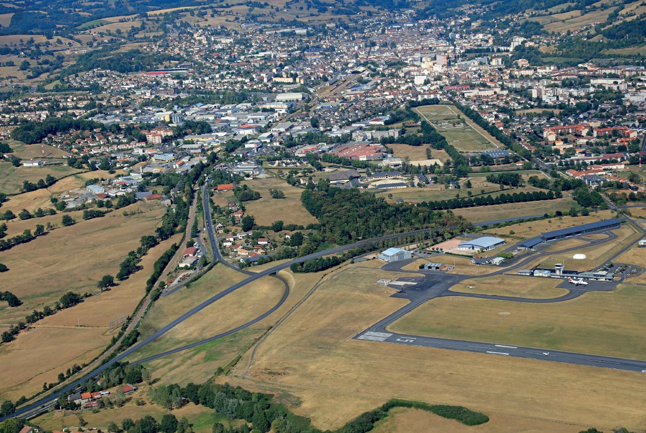 Projet au droit de l'aéroport de Tronquières (photomontage)
