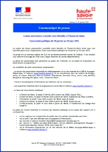 Communiqué de presse : Liaison autoroutière concédée entre Machilly et Thonon-les-Bains - Concertation publique du 18 janvier au 18 mars 2015