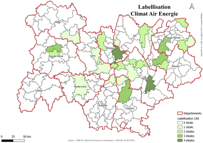 Carte régionale labellisation ADEME