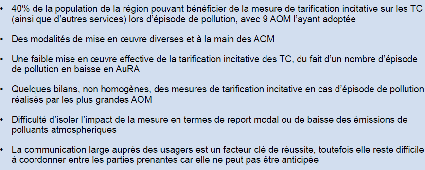 Messages clés du rapport